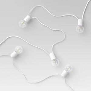 Threshold™ 10ct LED Solar Outdoor Orb Globe String Lights White Tested